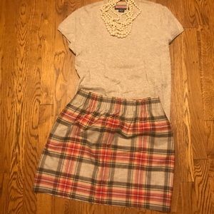 J. Crew Plaid Skirt
